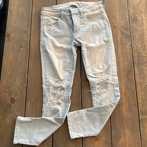 American eagle super super stretch jagging ankle jeans
